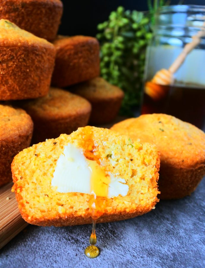 Easy Cornbread Muffins (made with whole wheat)