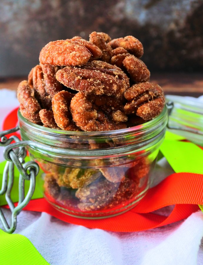 Maple Candied Cinnamon Pecans