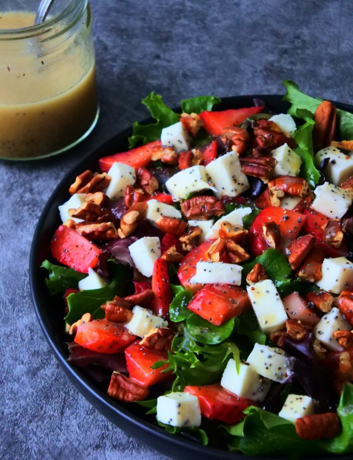 Summery Strawberry Salad – With A Lemon Poppy Seed Vinaigrette