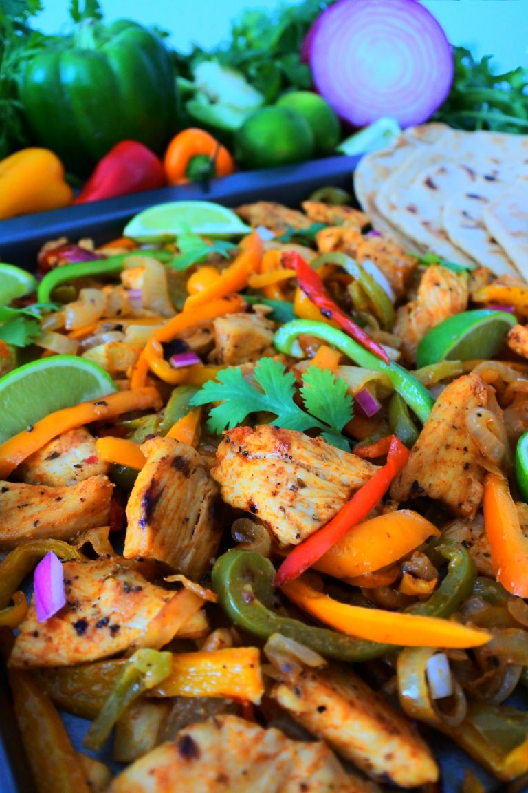Chicken Fajitas (Easy Tray Bake/Sheet Pan) Kitrusy