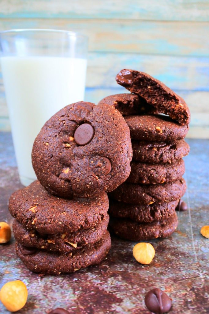 Gluten Free Double Chocolate And Hazelnut Cookies Kitrusy 