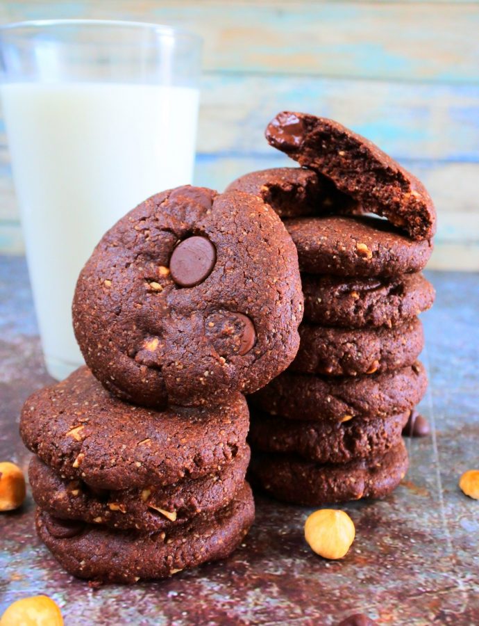Gluten-Free Double Chocolate and Hazelnut Cookies