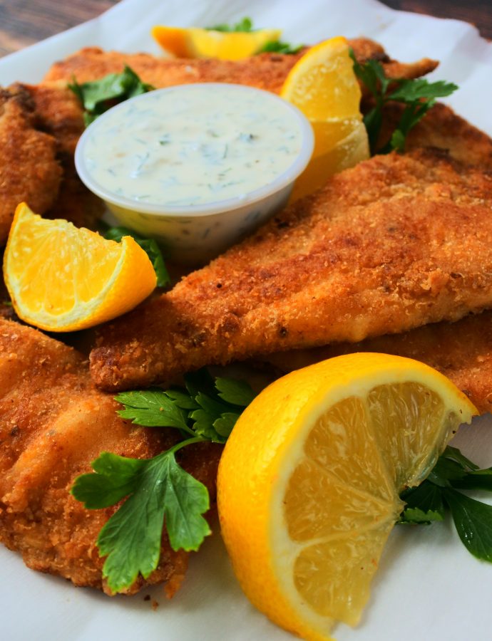 Crunchy Pan-Fried Lemon Pepper Fish Fillets