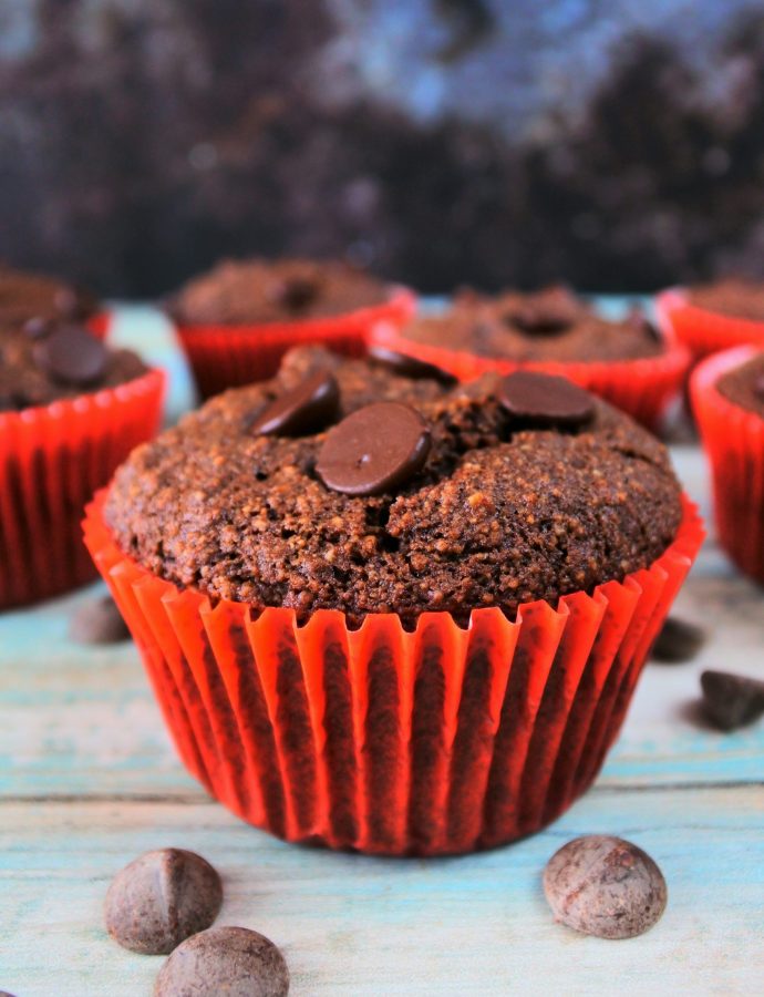 Insanely Moist Gluten-Free Double Chocolate Chip Muffins