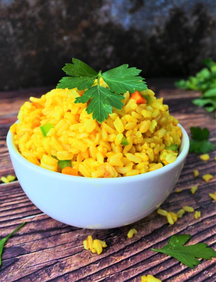 Simple Coconut Saffron Rice