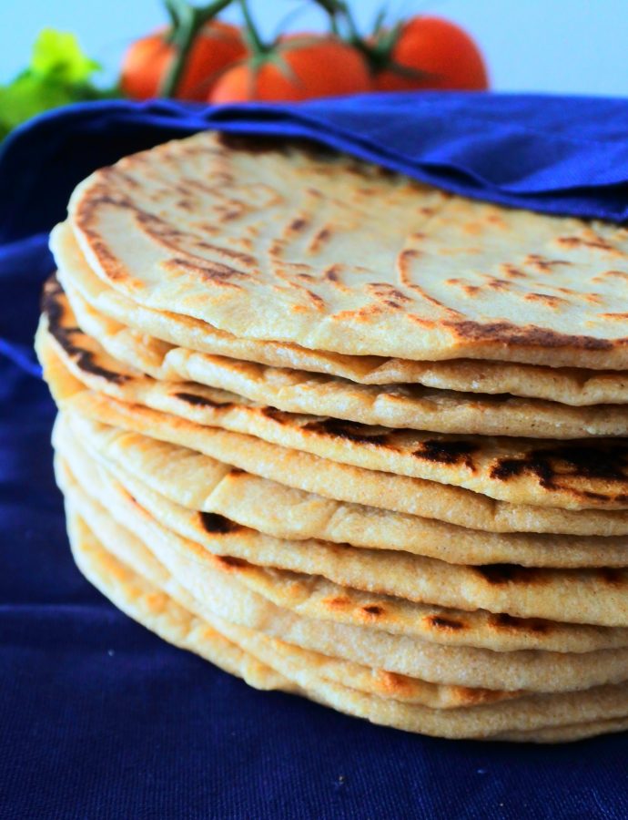Soft and Fluffy 100% Whole Wheat Tortillas