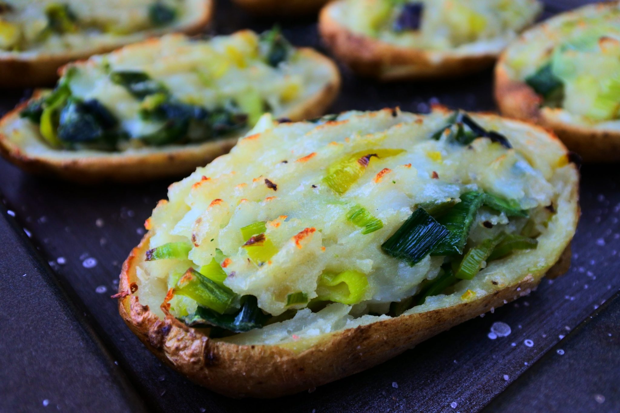 Twice Baked Potatoes with Leeks Kitrusy