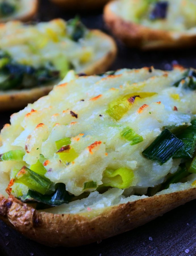 Twice Baked Potatoes with Leeks